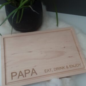 Snij/tapasplank "PAPA eat, drink & enjoy"