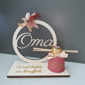 Hoepel 15 cm "Oma" met geurparfum terracotta