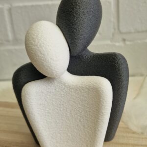 Wij-koppel (asgrijs/cottonwit)