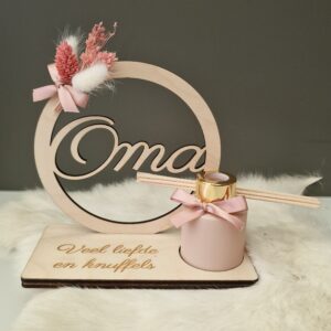 Hoepel 15 cm "Oma" met geurparfum blush