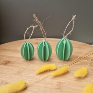 Paasdecoratie ei groen (set van 3 stuks)