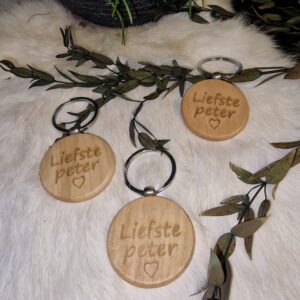 Sleutelhanger "liefste peter"