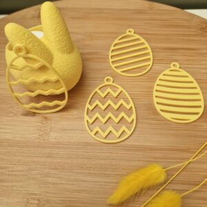 Paasdecoratie ei vlak (geel)