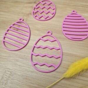 Paasdecoratie ei vlak (fushia)