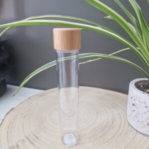Proefbuis PET (15cm) met houten dop